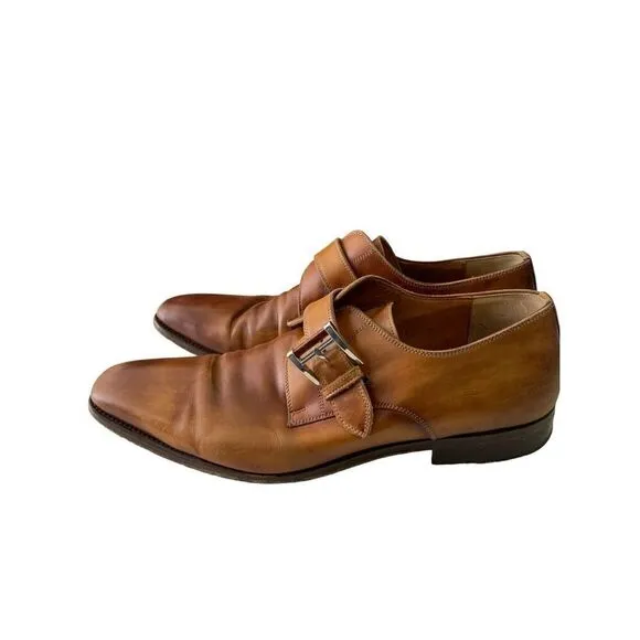 Magnanni brown leather dress shoes men's size 10