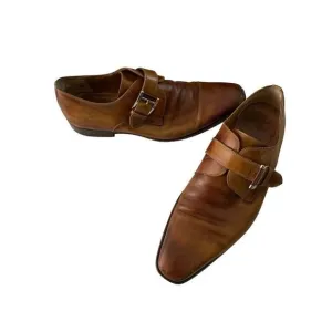 Magnanni brown leather dress shoes men's size 10