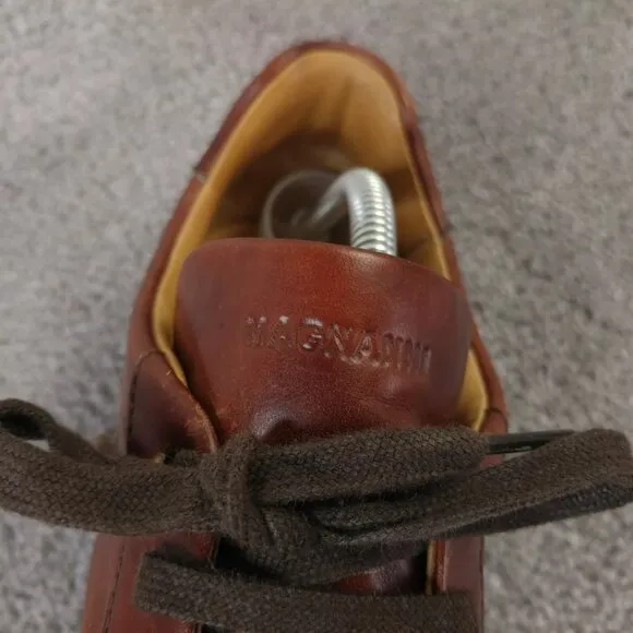 Magnanni Chaz Mens Size 10 Shoes Brown Leather Sneakers 19816 Portugal Lace Up