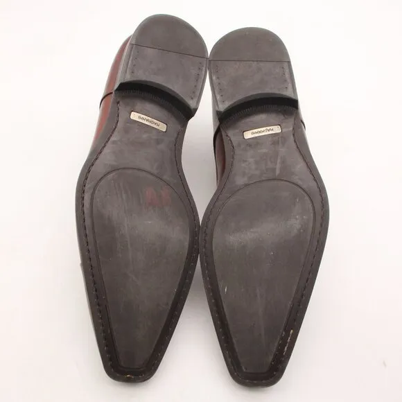 Magnanni Double Monk Strap Men's Size 12 M Brown Leather Cap Toe Dress Shoes