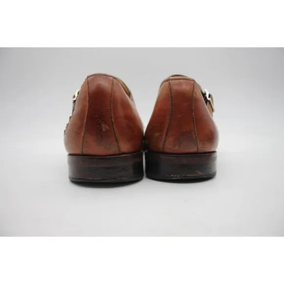 Magnanni Double Monk Strap Men's Size 9 M Brown Dress Shoes 12754