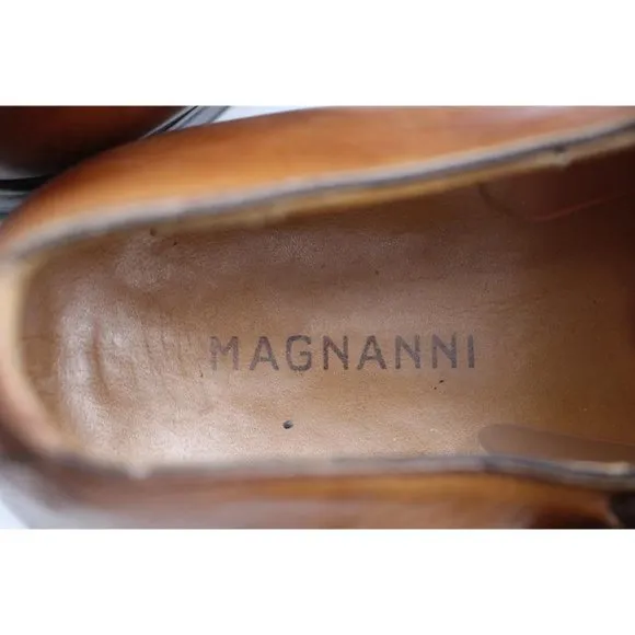 Magnanni Double Monk Strap Men's Size 9 M Brown Dress Shoes 12754