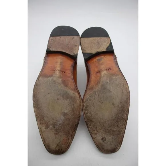 Magnanni Double Monk Strap Men's Size 9 M Brown Dress Shoes 12754