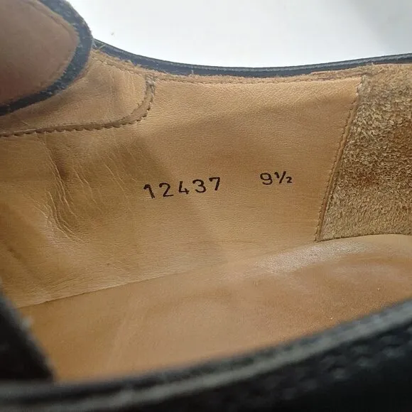 Magnanni Dress Shoes Mens Sz 9.5 Black Marco Single Monk Strap 12437 Designer