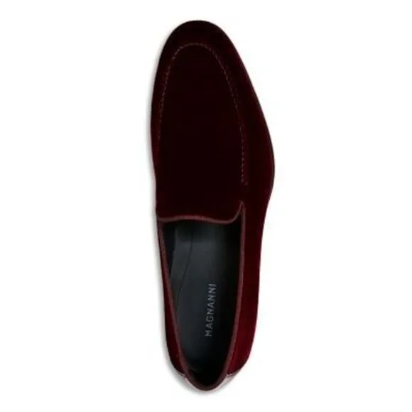 MAGNANNI Mens Burgundy Padded Alexis Round Toe Slip On Slippers Shoes 13