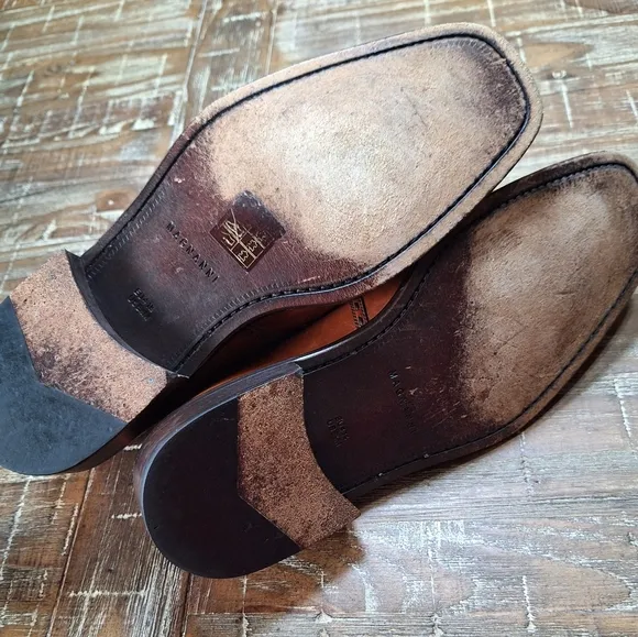 Magnanni Men's Leather Dress Shoes Size 8.5 Brown Made In Spain