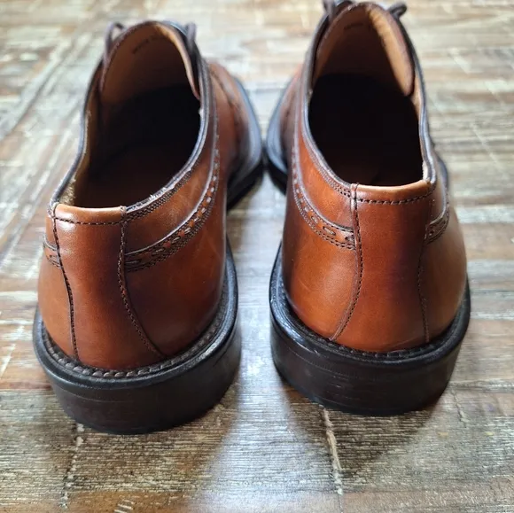 Magnanni Men's Leather Dress Shoes Size 8.5 Brown Made In Spain