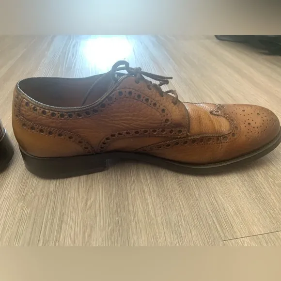 MAGNANNI Mens Size 9M Oxford Wingtip Dress Shoes Brown Leather‎  SPAIN