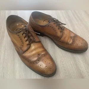 MAGNANNI Mens Size 9M Oxford Wingtip Dress Shoes Brown Leather‎  SPAIN