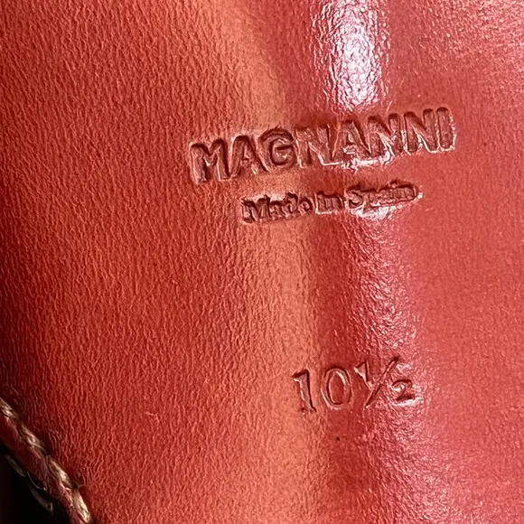 Magnanni Oxford Dress Shoes Leather Lace Up Burgundy Brown Formal Mens 10.5
