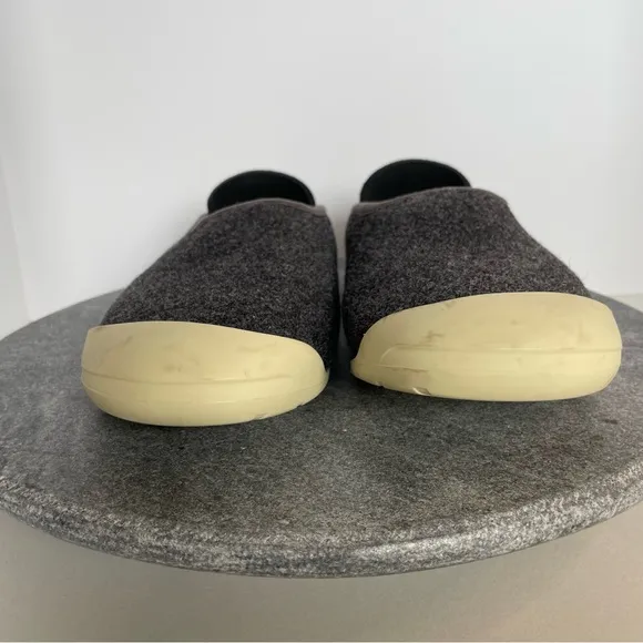 Mahabis Classic Grey Wool Slippers Shoes With Rubber Sole Addition Size 40