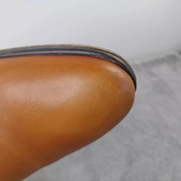 MaisonForte Mens Size 10.5 Dress Shoes Light Brown Leather Oxfords Lace Up