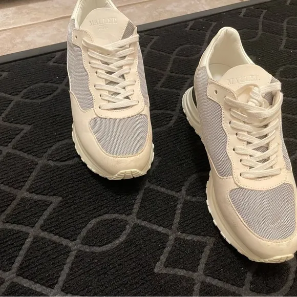 Mallet Cream and Gray Sneakers