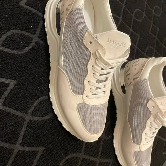 Mallet Cream and Gray Sneakers
