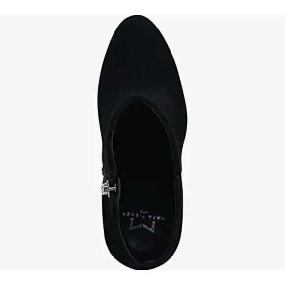 Marc Fisher Ltd Caled Suede Platform High Heel Side Zip Ankle Booties Black