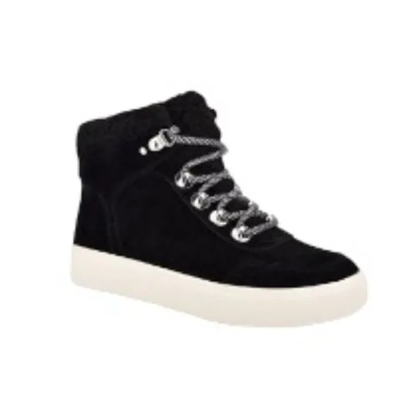 Marc Fisher Ltd Summa Suede Cold-Weather Sneakers Black 10M NWT