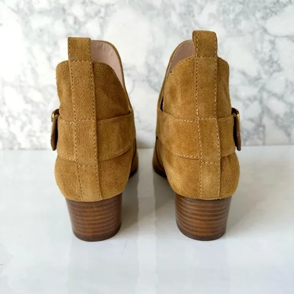 Marc Jacobs Camel Suede Ginger Interlock Ankle Boots Size 40/10 US