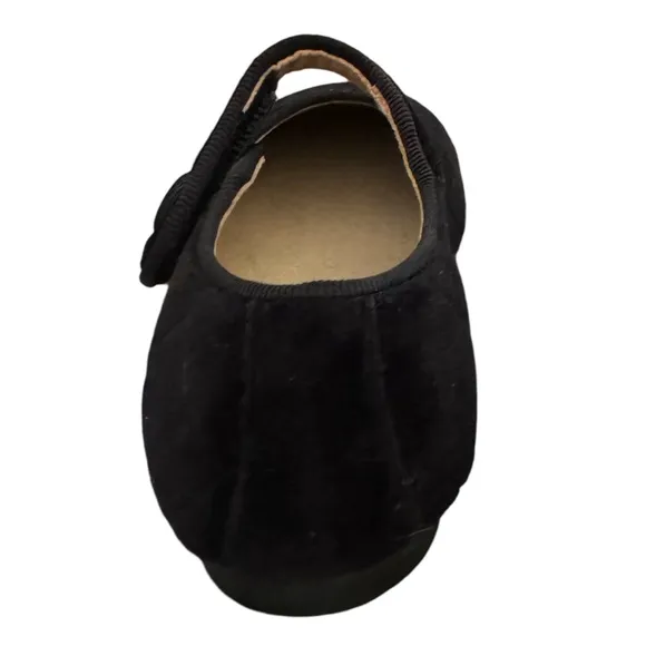 MARIA CATALAN Black Velvet Merceditas Mary Jane Shoes Diamond Cut Made in Spain