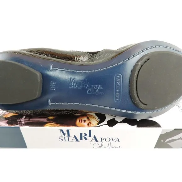 Maria Sharapova by Cole Haan Air Bacara Ballet Flats Shoes Black Patent Size 5.5