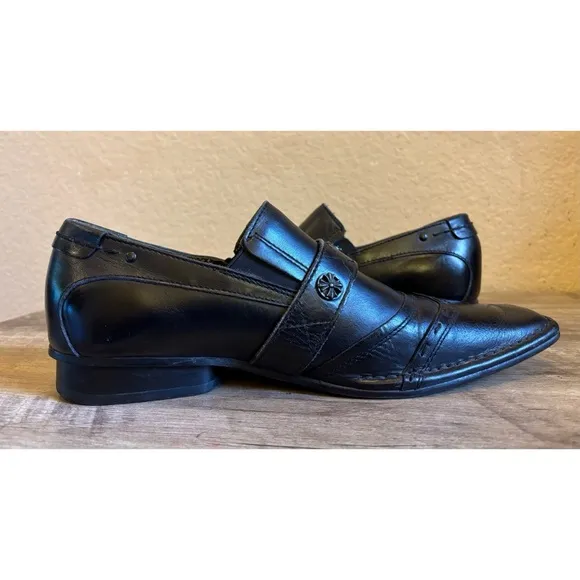 Mark Nason Lounge U Rock Black Leather Studded Mens Dress Shoes