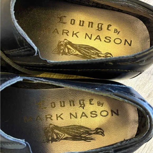 Mark Nason Lounge U Rock Black Leather Studded Mens Dress Shoes