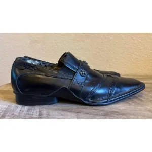 Mark Nason Lounge U Rock Black Leather Studded Mens Dress Shoes