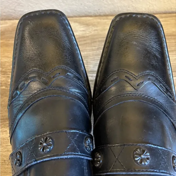 Mark Nason Lounge U Rock Black Leather Studded Mens Dress Shoes