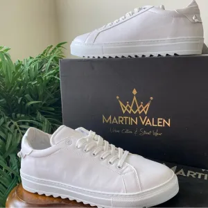 Martin Valen Men’s Casual Low White Sneakers