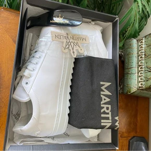 Martin Valen Men’s Casual Low White Sneakers