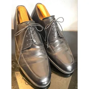 Massimo Emporio Derby Men Size 10 M Apron Toe Lace Up Dress Shoes Black Leather