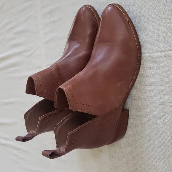 Matisse Morris Leather Women's 7 Split Ankle Boots Saddle Brown