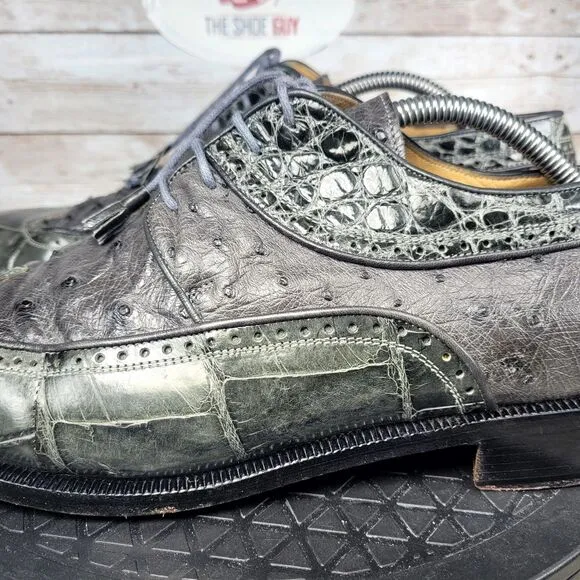 Mauri City Slicker Men's Size 12 Alligator Sliver Dress Shoes