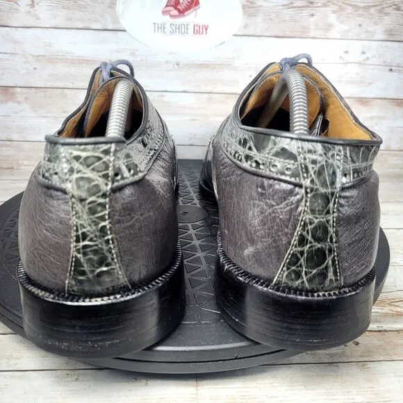 Mauri City Slicker Men's Size 12 Alligator Sliver Dress Shoes