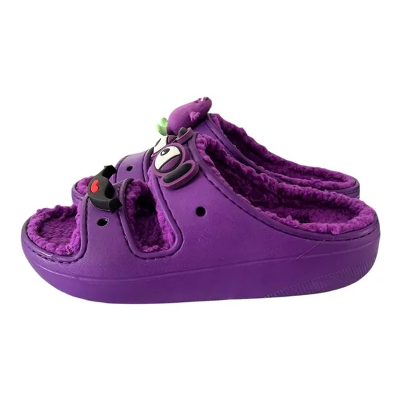 McDonald's X Crocs GRIMACE Cozzzy Sandal Men’s 7 Women’s 9 Purple Collaboration