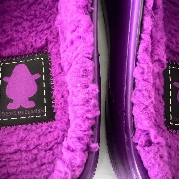McDonald's X Crocs GRIMACE Cozzzy Sandal Men’s 7 Women’s 9 Purple Collaboration