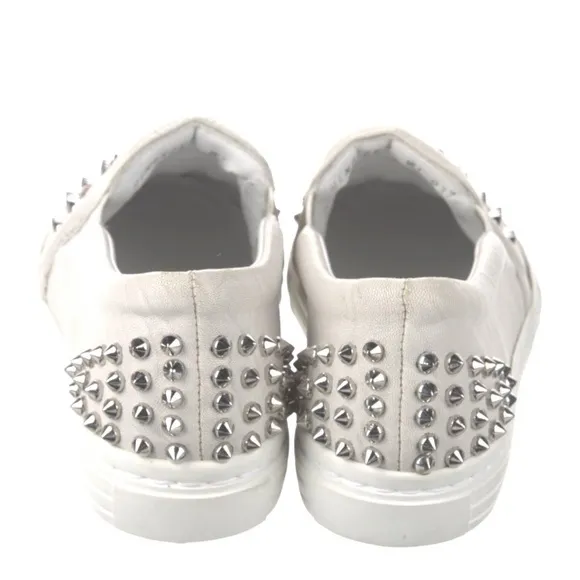 MCM Leather crystal slip on bling sneakers 37