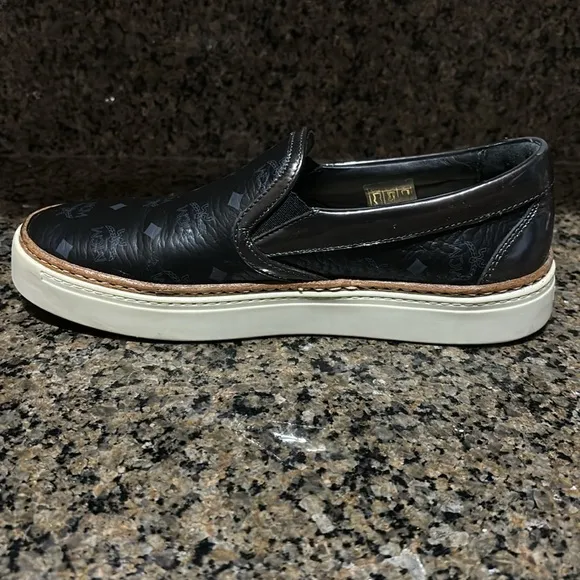 MCM signature slip on sneakers