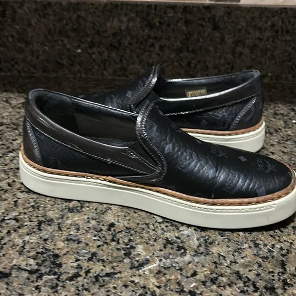 MCM signature slip on sneakers