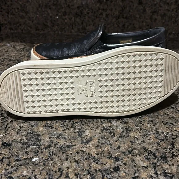 MCM signature slip on sneakers