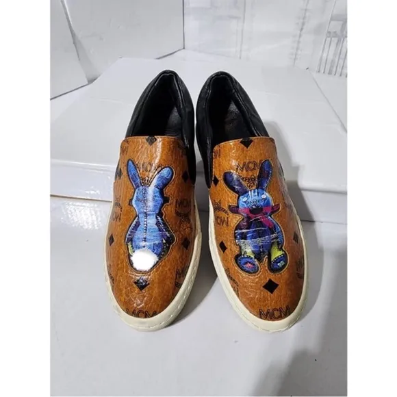 MCM Visetos slip on bunny rabbit rare sneakers
