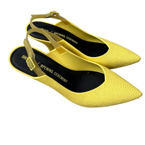 Mellisa Punto X Opening Ceremony Slingback Wedge Jelly Sandals Size 6