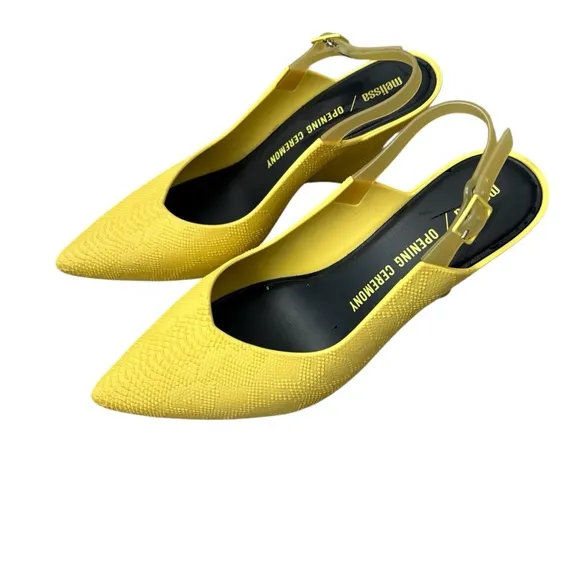 Mellisa Punto X Opening Ceremony Slingback Wedge Jelly Sandals Size 6