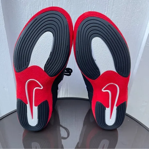Men Nike Inflict Wrestling Shoes White, Red, Black 325256-100 Size 8