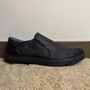 Men Red Wing Black CrossLite Safety Toe Slip-on Leather Shoes 6822 Size US 11.5M