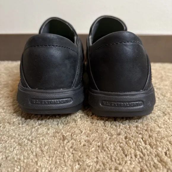Men Red Wing Black CrossLite Safety Toe Slip-on Leather Shoes 6822 Size US 11.5M