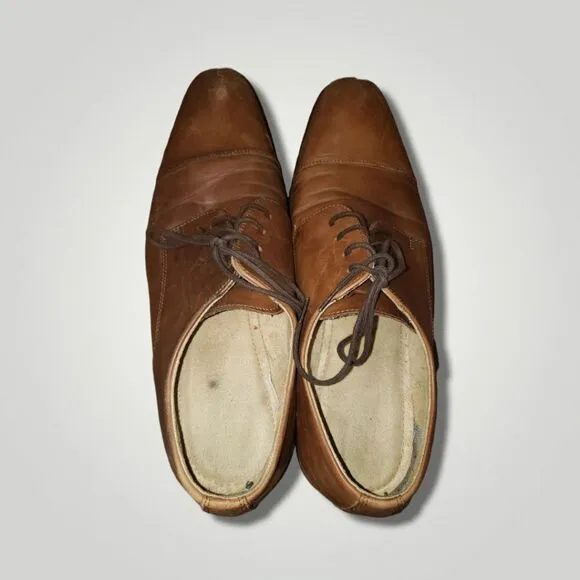 Men Vero Cuoio Whole Cut Oxford, Men's Dress Leather Brown Formal Shoes 12 M
