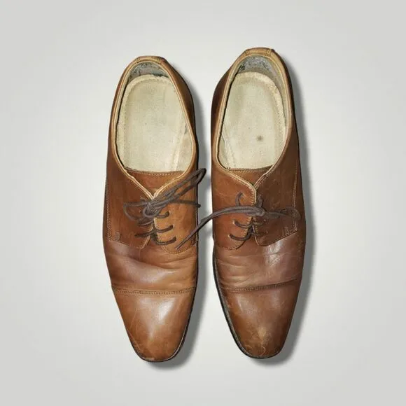 Men Vero Cuoio Whole Cut Oxford, Men's Dress Leather Brown Formal Shoes 12 M