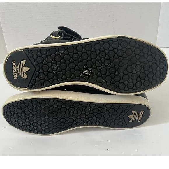 Men's Adidas AR 2.0 Black Gold Hi Top Sneakers Tennis Shoes Size 9.5
