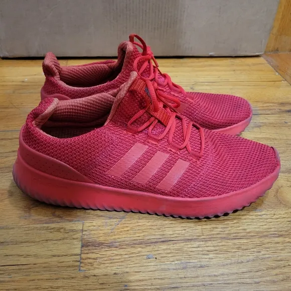 Men's Adidas Neo Cloudfoam Ultimate Red Athletic Sneakers BC0123 Size 11