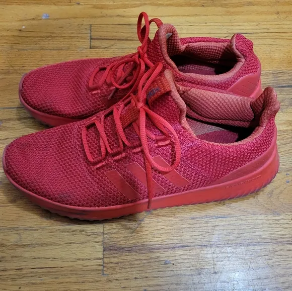 Men's Adidas Neo Cloudfoam Ultimate Red Athletic Sneakers BC0123 Size 11